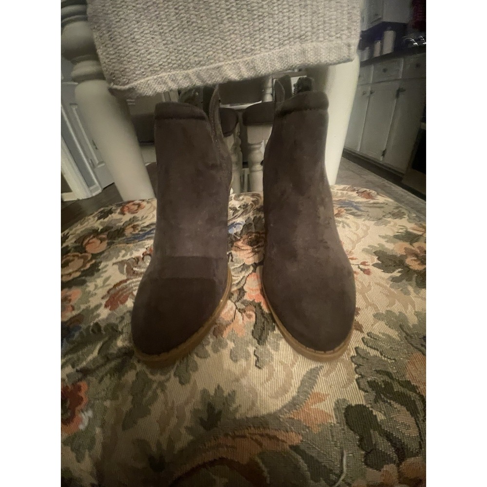 Joie Women's Booties Olive green Almond Toe Block Heel Casual US 6